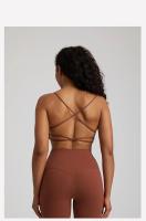 Sujetador De Yoga Para Mujer SHINBENE Super Nube Con Escote En V Espalda Cruzada Y Sin Costuras Almohadillado Deportivo Transpirable - details 11
