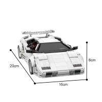 Kit De Construcción De Coche Deportivo Countach LP5000 QV Mini Modelo De Carreras Rojo Y Blanco Bloques De Construcción Técnica Supercar Para Niños Juguetes DIY Regalo - details 3