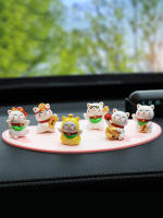 6pcs Estatua De Gato Chino Mini Decoración De Escritorio Para Dormitorio Y Sala De Estar Adorno De Hogar Material PVC - details 15