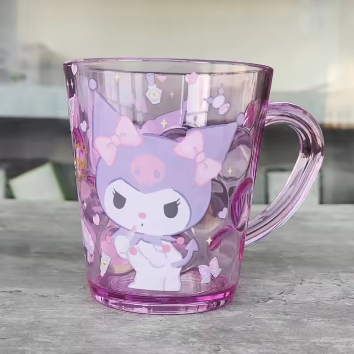 Copa De Dientes Sanrio Kuromi Para Niños Con Imagen De Dibujos Animados Anti Caída De Cristal De Alta Calidad Regalo Para Niños - 1