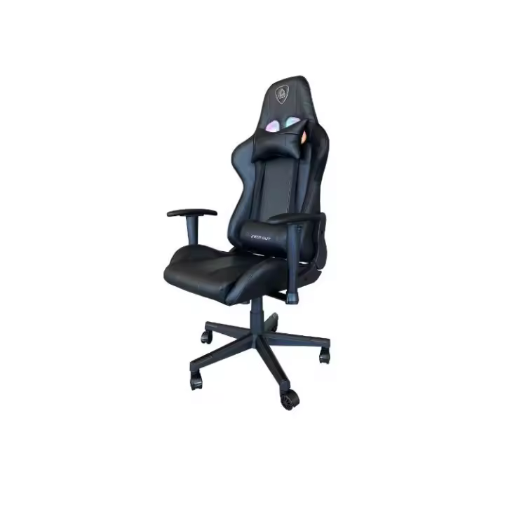 Keepout Silla Gamer XSRGB-RACING Negra con Iluminación RGB y Cojines Lumbar y Cervical - 1