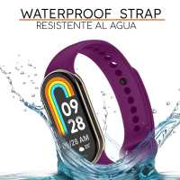 Ociodual Correa de Recambio Compatible con Xiaomi Mi Band 9 y Mi Band 8, de color Purpura, Repuesto de Silicona Suave Flexible Sport Goma Transpirable - details 5