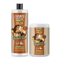 Pack Dona Flora Aceite de Argán: Champú 1000ml + Mascarilla Capilar 1000ml - Reparación Intensiva, Hidratación Profunda y Brillo Extra para Cabello Seco, Dañado o Opaco - Nutrición Completa para un Cabello Saludable y Sedoso - details 0