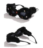 Gafas De Sol De Moda 2024 Con Diamantes Y Peluche Forma De Ojo De Gato Concava Para Fotografía Decorativas Para Mujeres - details 4