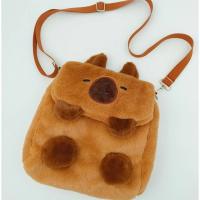Mochila De Peluche De Delfín Kapybara Dual Propósito Bolso De Hombro Con Muñeco De Agua Pequeño Bolsa De Mano Para Jóvenes Y Adultos Unisex - details 4