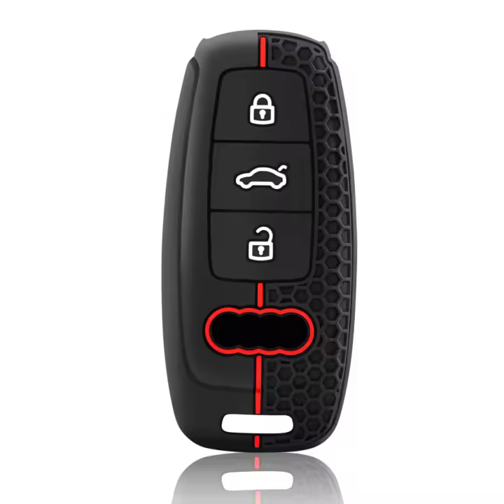 Funda De Llave De Coche En Silicona Para Audi A3 A4 B9 A6 A7 4K A8 E-tron Q5 Q8 C8 D5 SQ8 Accesorios De Protección - 1