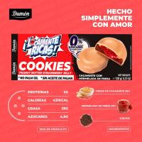Cookies Locamentes Ricas Cacahuete con Mermeralada de Fresa | 128g | Packs 4 | 0% Azúcares | Dumon - details 2