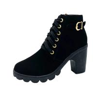 Botas De Tacón Alto Para Mujer Primavera Invierno Calidad Superior Con Cordones Moda Europea Zapatos De Mujer PU Botas Con Plataforma Entrega Rápida - details 27