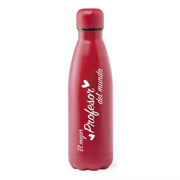 Botella de acero inoxidable 790 mls. personalizada láser. Deporte. Ideal regalo. Agua. El mejor Profesor del mundo. Botella de agua. Cocina. Navidad. Imagina - 1
