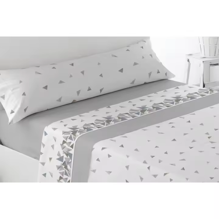 Juego de Sábanas de Pirineo tacto Seda. Cama 90, 105, 135, 150. Termales, 3 Piezas, Máxima Calidad, Invierno. Dormitorio. Térmica. Gris y Rosa - 1