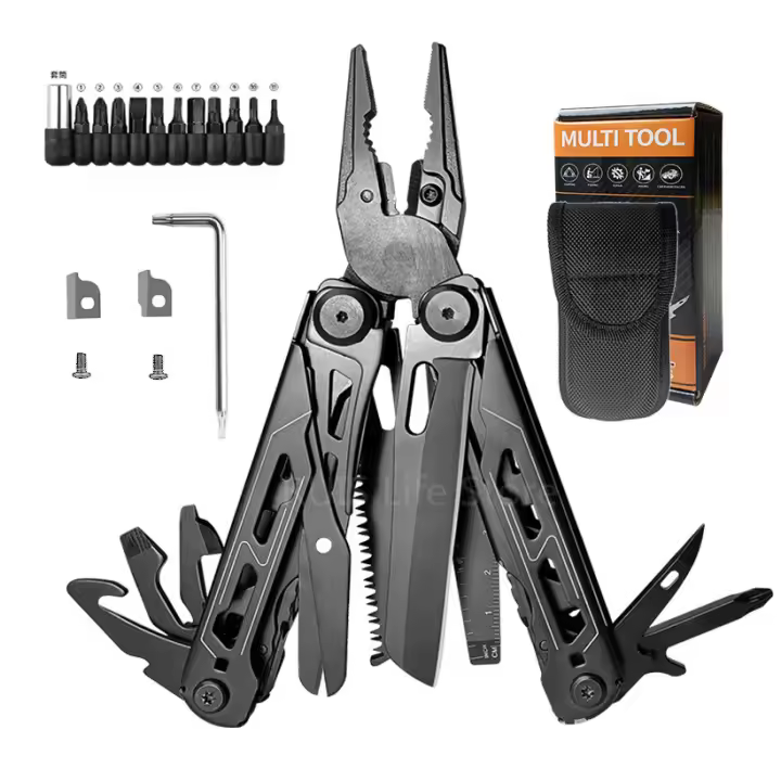 Multiherramienta Camping 30 En 1 Plegable Portátil Mini Para Exteriores Con Cortauñas Y Corte De Hilo Herramienta De Mano Multifuncional De Acero Inoxidable - 1