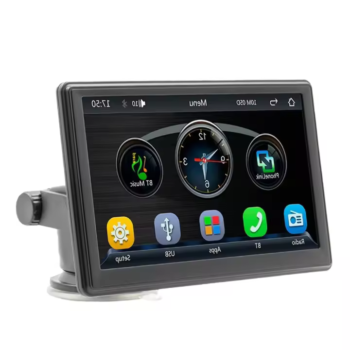 🎁【Detalles para Mamá】Reproductor Multimedia para Coche 7 Pulgadas HD - GPS Integrado, Bluetooth 5.1, Android Auto/Apple CarPlay Inalámbrico, Pantalla Táctil IPS, MP5, Control por Voz, Compatible con Todos los Vehículos - 1