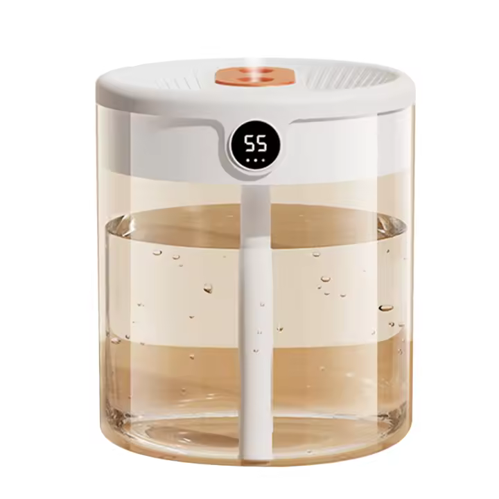 Humidificador de Aire de Doble Boquilla de 2L con Pantalla LCD de Humedad - Blanco - 1
