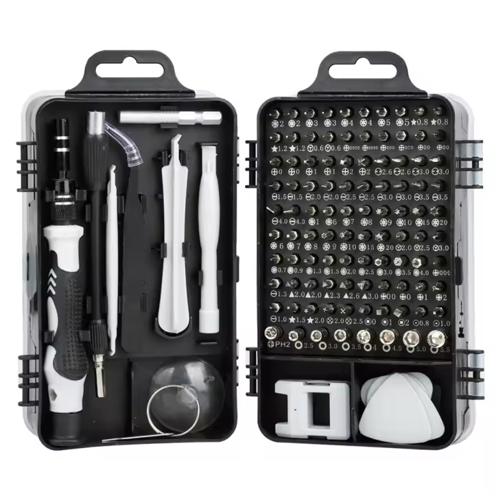 Kit De Herramientas De Reparación Doméstica 115 En 1 Precision Mini Destornillador Magnético Con Varias Cabezas De Destornillador De Alta Carbono Acero - 1