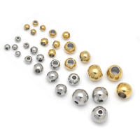 Bolas Redondas De Acero Inoxidable Suave Y Sólidas Para Creación De Joyería Pulseras DIY Tamaños 3mm 4mm 5mm 6mm 8mm - details 1