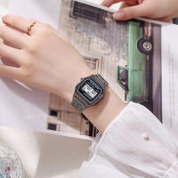 Reloj Digital Elegante Para Mujer En Oro Y Plata De Acero Inoxidable Reloj De Pulsera Electrónico Para Negocios Y Hombres - details 8