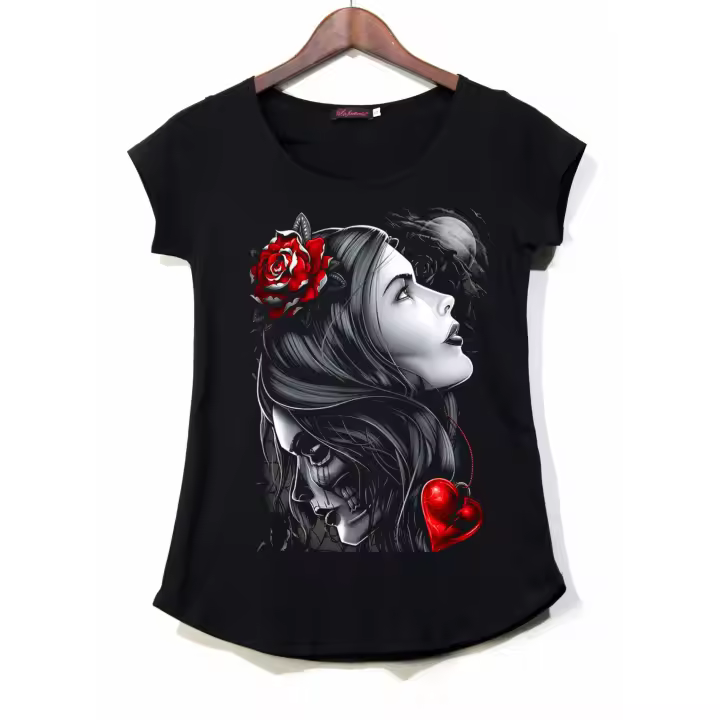 Camiseta Catrina Luna en Algodón Impresión Digital - Diseño Exclusivo - 1