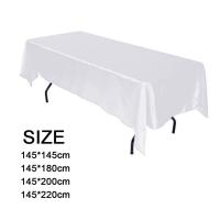 Mantel Blanco Rectangular Brillante De Color Sólido Para Comedor Café Hotel Banquete Boda Fiesta Tamaño 145cmX200cm 145cmX220cm - details 9