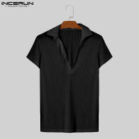 Camiseta De Pecho Redondo Con Estampado Rayado Para Hombre INCERUN Moda Casual Verano Manga Corta Tallas S-5XL Ropa De Calle - details 3