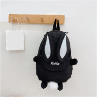Mochila Personalizada Kawaii Con Orejas De Conejo Y Colgante De Oso Peluche Para Niñas Escolar Con Cierre De Cremallera Material Nylon Y Poliéster - details 3