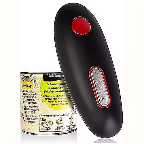 Abridor de Latos Eléctrico, abridor de frascos y botellas, abridor de Latos automático de Borde Liso, Manos libres de un solo toca para Cocina de Restaurante - 1