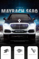 Modelo De Coche De Aleación Mercedes-Benz S680 1:24 Con Sonido Y Luz Juguete De Retroceso Para Niños Colección Decoración Regalo C258 - details 0