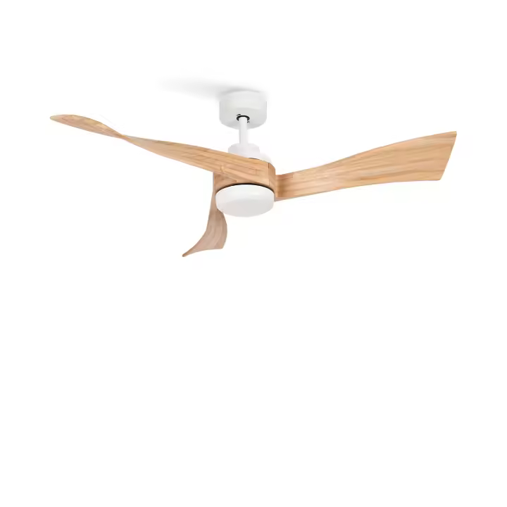 Create - Ventilador de Techo DC Silencioso con Aspas de Madera Natural y Función Invierno/Verano - WIND CURVE - 1
