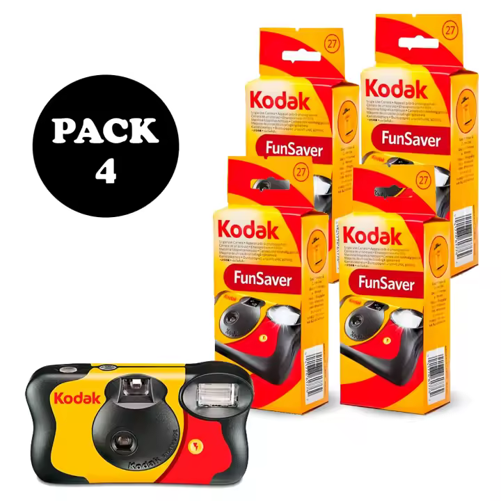 PACK 4 Kodak FUNSAVER 27 exposiciones- cámara desechable - 1
