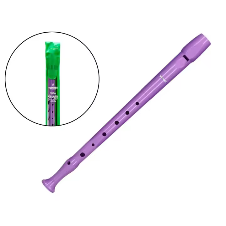 FLAUTA DULCE HOHNER  MORADO  ALEMANA | CON FUNDA Y LIMPIADOR – INSTRUMENTO ESCOLAR DE INICIACIÓN MUSICAL - 1