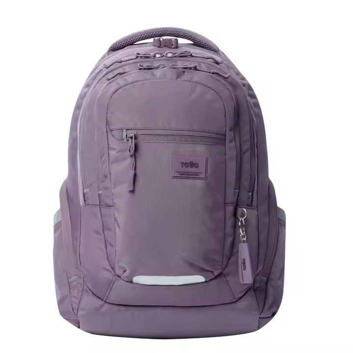 Mochila para Ordenador Portátil 13 Pulgadas, Modelo Eufrates, Mochila Eco-Friendly, 6 Compartimentos, Cremallera para Candado, Bolsillos Botella, Espaldra Ergonómico, Montana Grape - Totto España - 1