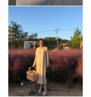 Vestido Largo De Mujer Otoño Invierno 2024 Nueva Vuelta Suéter Tejido Suéter Maxi De Cashmere Estilo Coreano Elegante - details 10