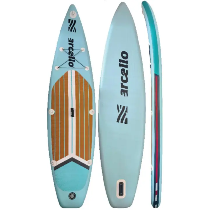 Marcello Sports Yacht - Kit Tabla Paddle Surf 320 x 80 x 15 cm, con remo ajustable, hinchador, mochila y kit de reparación - 1