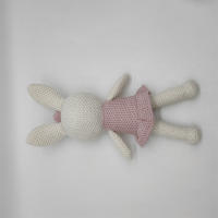 Muñeco De Lana De Conejo Hecho a Mano Juguetes De Peluche Almohada De Cuddle Para Bebés Alivio Del Sueño Pareja De Conejos Tejidos Unisex - details 1