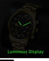 DEYROS Conjunto De 3 Relojes De Pulsera De Lujo Para Hombre Estilo Casual Y Deportivo Cuarzo Accesorio De Moda Y Negocios - details 5