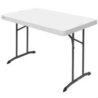 Lifetime - mesa plegable blanca 122x76 cm, altura 74 cm, tablero polietileno alta densidad, protección UV, resistente al agua, estructura metálica estable, uso interior exterior, práctica y duradera - details 0