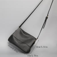 Bolso Bandolera De Cuero Genuino Para Mujer Bolso De Mano Casual De Cuero De Vaca Real Gran Capacidad Bolsa De Hombro Sólida - details 3