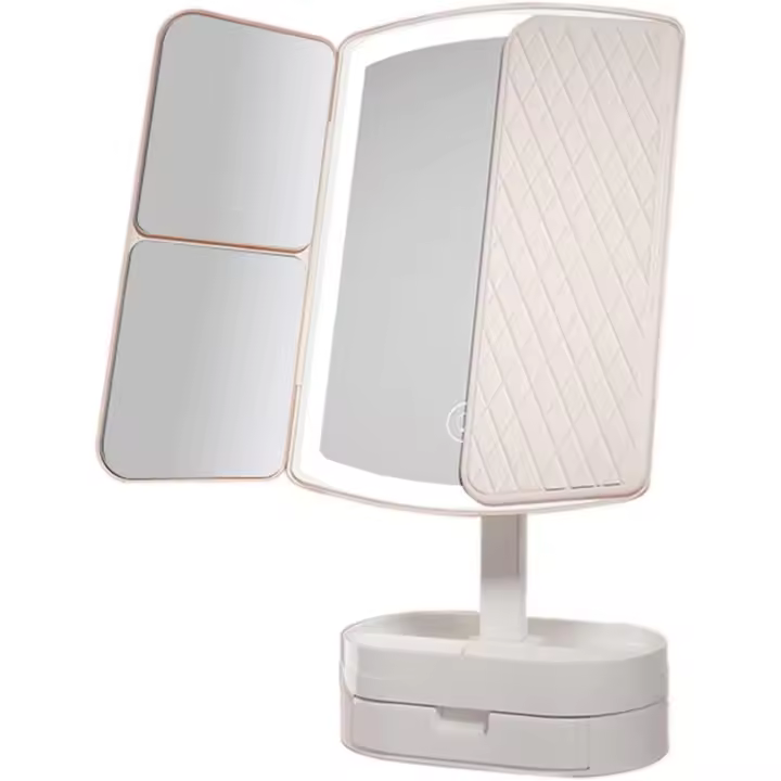 Espejo para Maquillarse con Luces y Lupa 1X 2X 3X - 1