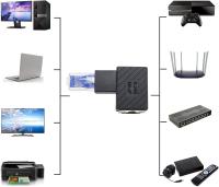 FGNS Adaptadores de Ethernet de 90 grados, ángulo  izquierdo, conector RJ45 macho a hembra,  apantallado,  conexión de red,  Adaptador de ángulo Recto Macho a Hembra  compatible con Cat5 Cat6 （Izquierda） - details 2