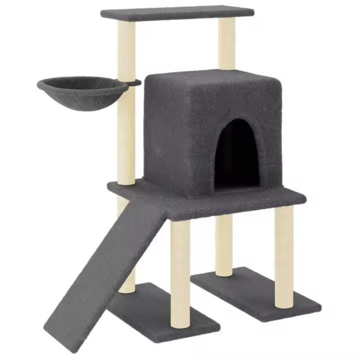 Rascador para Gatos with postes de isal gris obscura 96,5 cm - 1