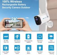 Unilook Camara de Vigilancia 2K con Bateria para Exteriores o Interiores, Camara IP WiFi 100% Inalambrica de 4MP, Vision Nocturna en Color con Foco, Memoria SD/Nube, Sensor de Movimiento PIR, Audio de 2 Vias, WiFi de 2,4 GHz, Push. Color Blanco - details 7