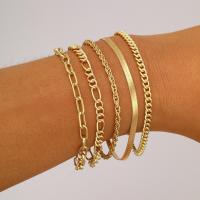 Nuevo Set De 6 Pulseras De Color Oro Bohemio Retro Para Mujer Cadena Cubana Gruesa Joyería De Calidad Regalos De Moda 2023 - details 5