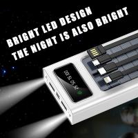 Cargador portátil Solar Power Bank 12000Mah/20000Mah Gran Capacidad Incorporado 5 Salidas y 3 entradas Cable y Linterna Compatible con Todos los teléfonos Inteligentes y Dispositivos USB - details 4