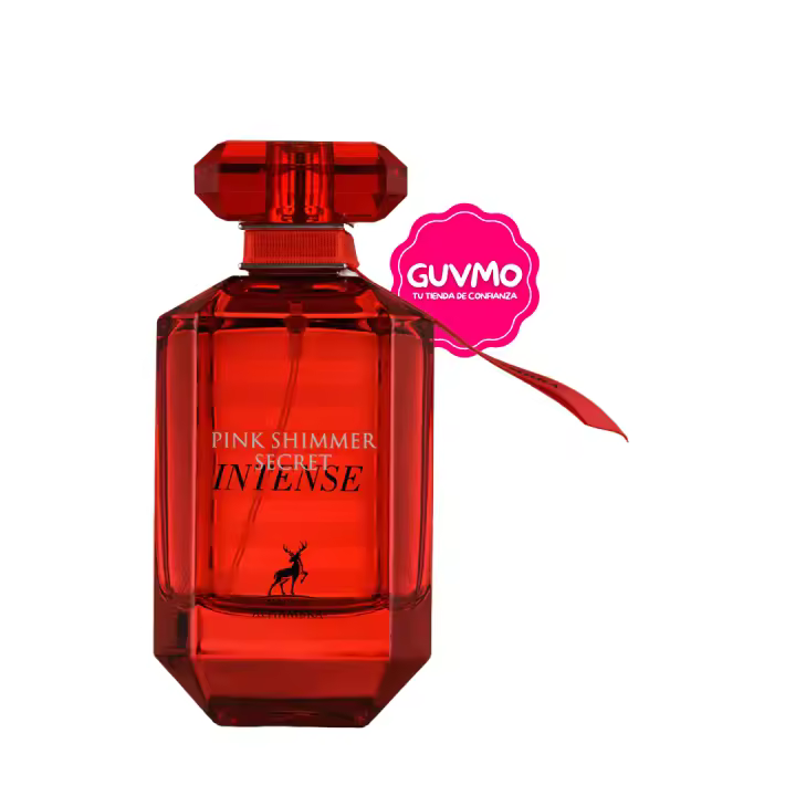 Maison Alhambra Pink Shimmer Secret Intense Eau de Parfum 100 ml – Perfume Floral Frutal para Mujer con Notas de Frambuesa, Rosa y Vainilla - 1