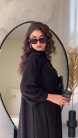 Abaya Larga Para Mujer Estilo Casual Kaftan Comercial Color Sólido Vestido Musulmán Vestidos Largos Ajuste Suave Manga Luces Suéter De Poliéster Oficina Lady - details 3