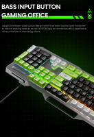 Teclado De Juego EWEADN GX90 Con Retroiluminación LED Silencioso Diseño Ergonómico Duradero Para PC Y Oficina 104 Teclas Membrana USB - details 3