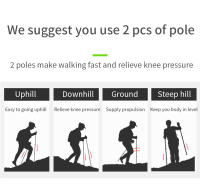 MAP BROTHER M3031 N-Pole Poles De Camuflaje Plegables Para Senderismo Y Correr Outdoor Palas De Caminar De Aleación De Aluminio 7075 Con Cierre Rápido Y Punta De Rodamiento De Tungsteno Cobalto - details 13