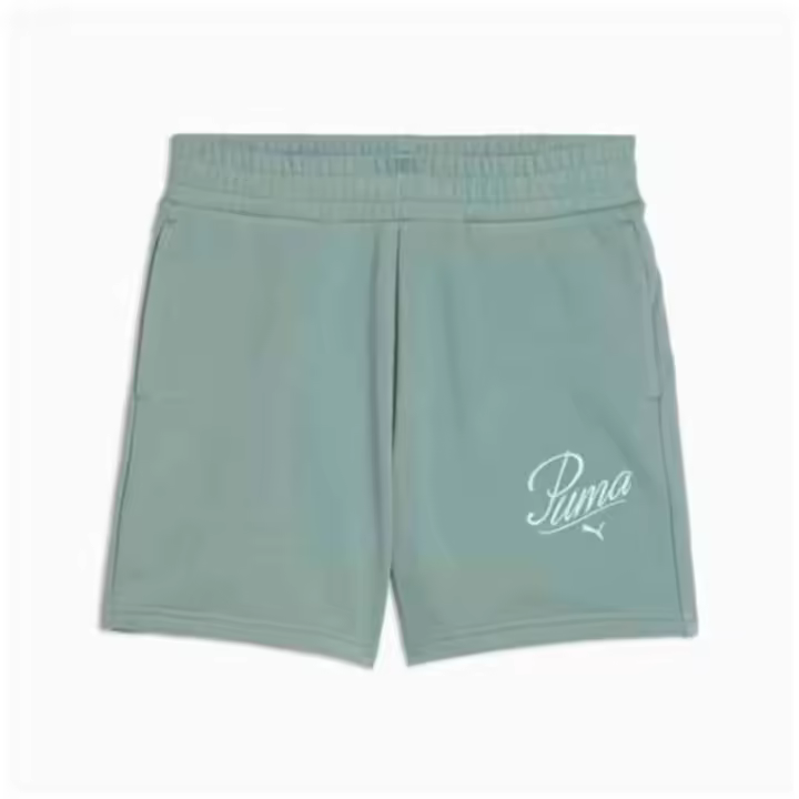 Pantalon Corto Puma Ess Script 5 para mujer en color verde - 1