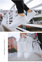 Zapatos Para Hombre Blanco Moda 2024 Cuero Cómodo Casual Planos Tallas Grandes Jóvenes Escuela Patinaje Zapatillas - details 26