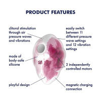 SATISFYER CLOUD DANCER SUCCIONADOR Y VIBRADOR COLOR RED PRINT JUGUETES SEXUALES - details 0