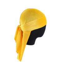 Nuevos Durags De Veludo Unisex Tapete Turban Breathable Sombrero Largo Pirata Cabeza Hip Hop Bandana Para Hombres Y Mujeres - details 17